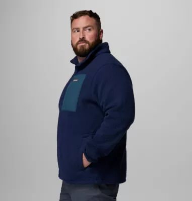 Columbia Men's Jasper Ridge™ Pebbled Full Zip Fleece - Big Collegiate Navy Everblue