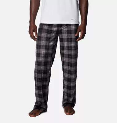 columbia Men's Minky Fleece Pajama Pants City Grey Plaid