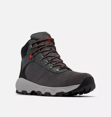 Columbia Men's Newton Wander™ Boot - Wide Dark Grey Red Quartz