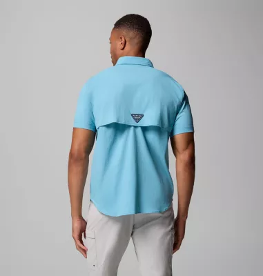 columbia Men's PFG Bahama™ Elite Short Sleeve Shirt Vintage Blue