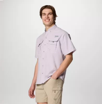 Columbia Men’s PFG Bahama™ II Short Sleeve Shirt - Tall Lavender Pearl