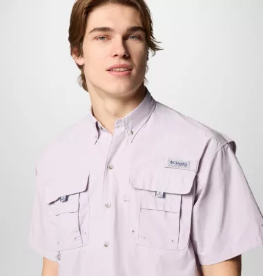 Columbia Men’s PFG Bahama™ II Short Sleeve Shirt - Tall Lavender Pearl
