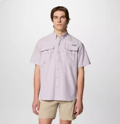 columbia Men’s PFG Bahama™ II Short Sleeve Shirt - Tall Lavender Pearl