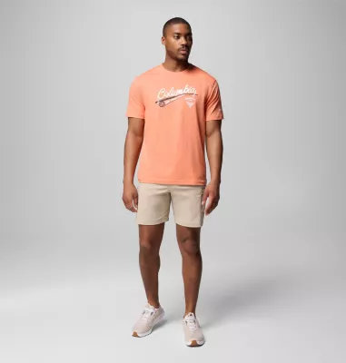 Columbia Men's PFG Rodney Graphic T-Shirt BRIGHT PEACH