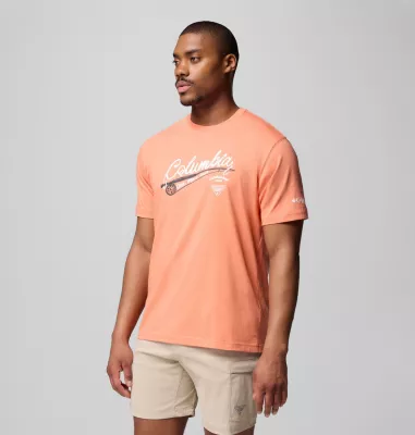 Columbia Men's PFG Rodney Graphic T-Shirt BRIGHT PEACH