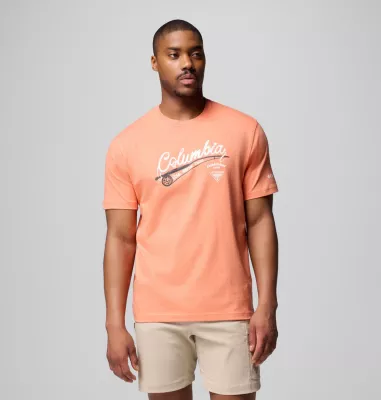 columbia Men's PFG Rodney Graphic T-Shirt BRIGHT PEACH