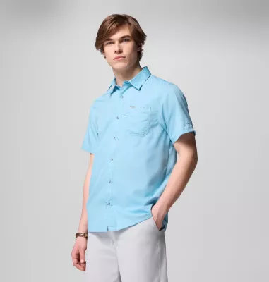 Columbia Men’s PFG Slack Tide™ Camp Shirt - Tall Vintage Blue