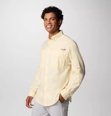 Columbia Men’s PFG Tamiami™ II Long Sleeve Shirt - Tall Lemon Wash