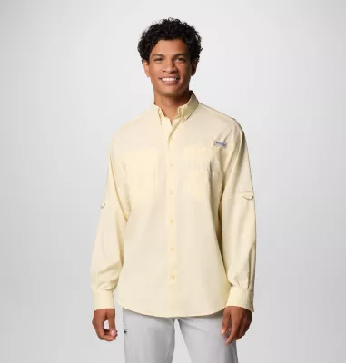 columbia Men’s PFG Tamiami™ II Long Sleeve Shirt - Tall Lemon Wash