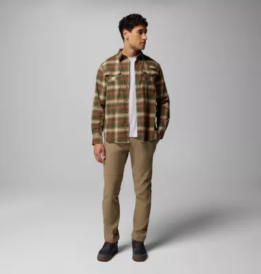 Columbia Men's PHG Roughtail™ Stretch Flannel Long Sleeve Shirt Surplus Green Tracking Check