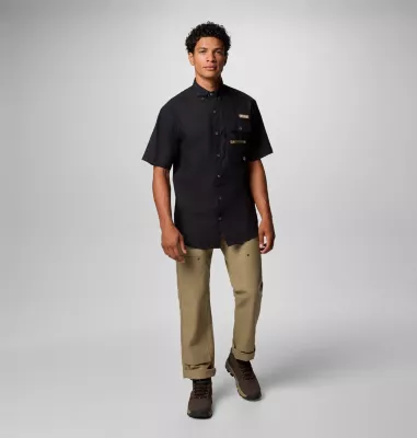 Columbia Men's PHG Sharptail™ Short Sleeve Shirt Black Timberwoods Camo