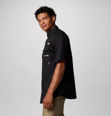 Columbia Men's PHG Sharptail™ Short Sleeve Shirt Black Timberwoods Camo