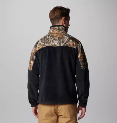 Columbia Men's PHG™ Fleece Overlay II Quarter Zip Fleece Pullover Black Realtree Edge