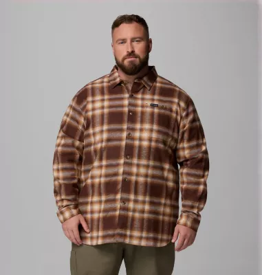 columbia Men's Pitchstone™ Heavyweight Flannel II - Big Tobacco Twilight Ombre