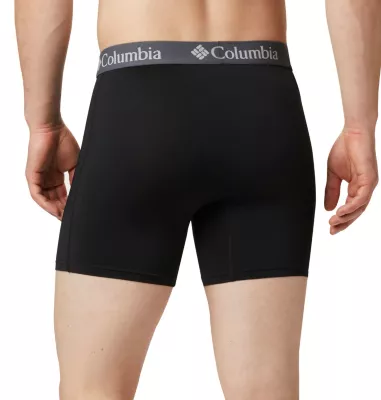 Columbia Men's Poly Stretch Boxer Brief - 3 Pack Black