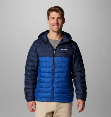 columbia Men's Powder Lite™ II Hooded Jacket Mountain Blue Collegiate Navy