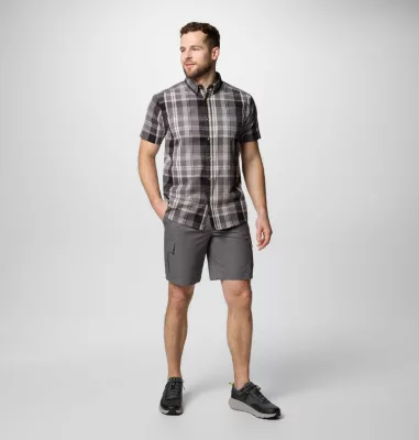 Columbia Men's Rapid Rivers™ II Short Sleeve Shirt City Grey Multi Plaid