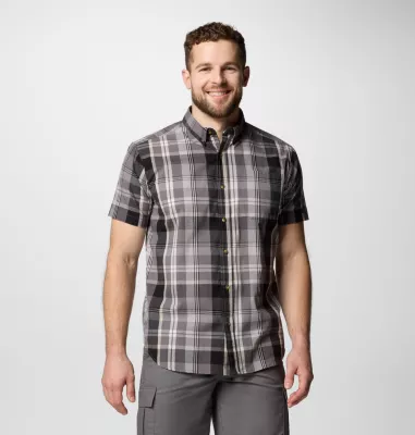 columbia Men's Rapid Rivers™ II Short Sleeve Shirt City Grey Multi Plaid