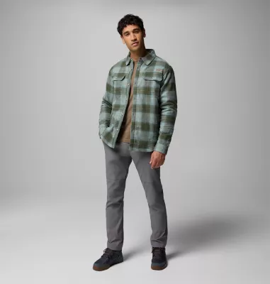 Columbia Men's Saddle Point™ Warm Lined Flannel Pond Iron Sight Buffalo