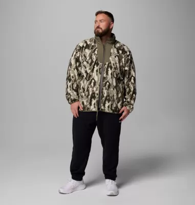 Columbia Men's Sequoia Grove™ Printed Full Zip Jacket - Big Stone Green Treebark