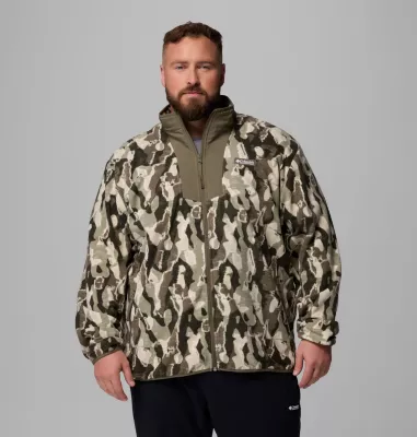 columbia Men's Sequoia Grove™ Printed Full Zip Jacket - Big Stone Green Treebark