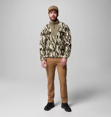 Columbia Men's Sequoia Grove™ Printed Full Zip - Tall Stone Green Treebark