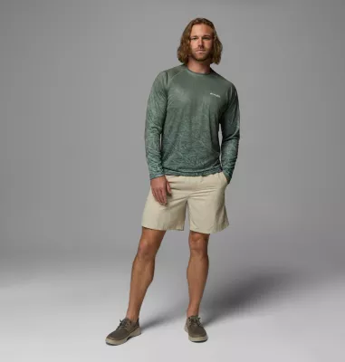 Columbia Men's Super Terminal Tackle PFG™ Border Circle Long Sleeve Shirt Misty Jade Tunny