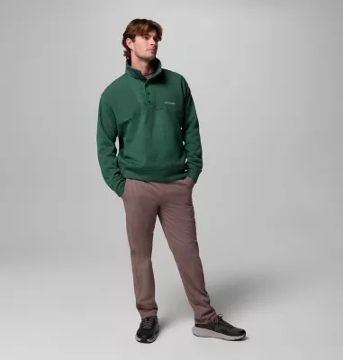 Columbia Men's Sweater Weather™ Relaxed Fit Half Snap Pullover Rain Forest Heather