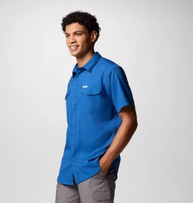 Columbia Men's Utilizer™ II Solid Short Sleeve Shirt Mountain Blue
