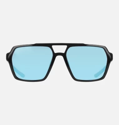 Columbia Titan Pass Polarized Sunglasses Shiny Black Ice Blue