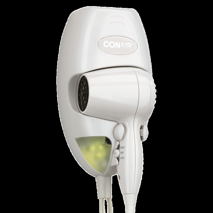 comair Wall-Mount Hair Dryer with LED Night Light
