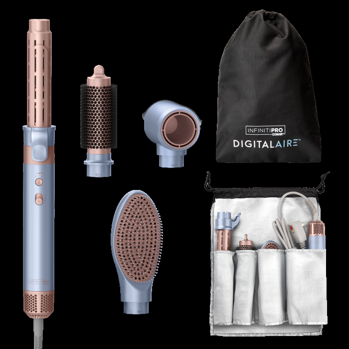 comair DigitalAIRE® Styling Wand with multiple attachments and Storage Bag