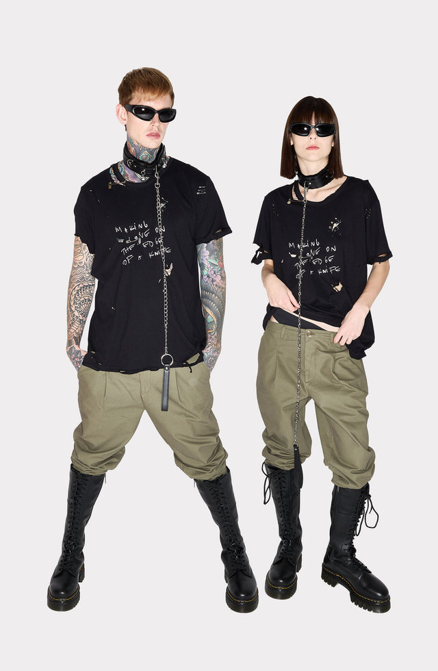 come on JOY TROUSER MILITARY GREEN