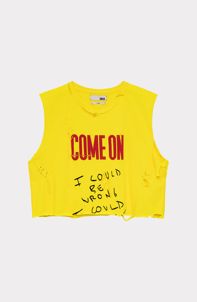 Come On TEAR ME APART T-SHIRT YELLOW