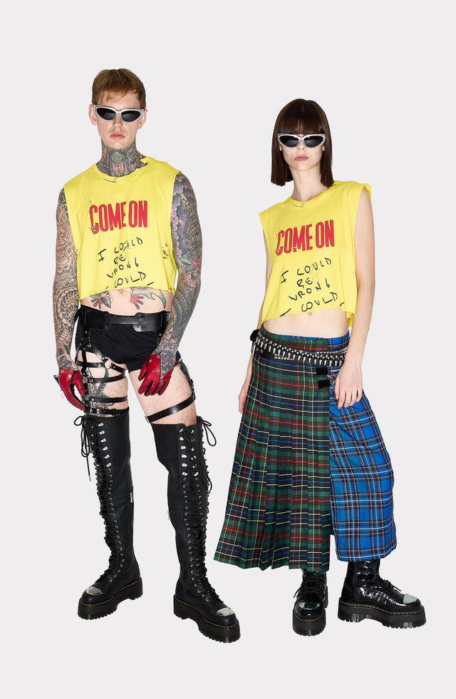 come on TEAR ME APART T-SHIRT YELLOW