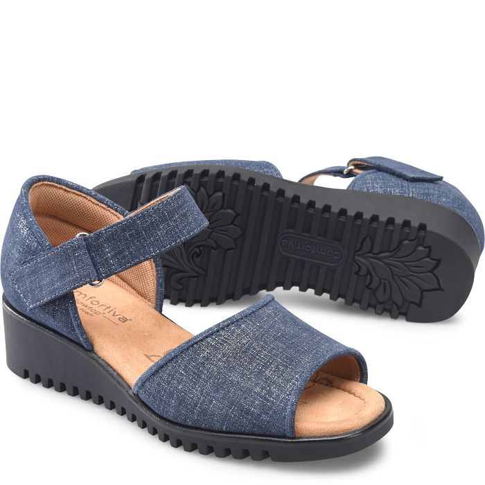 comfortiva Daniella Sandals Denim Suede (Blue)