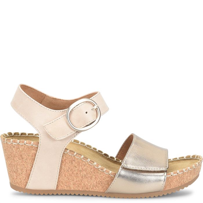 Comfortiva Eldorah Wedges Beige/Gold (Metallic)