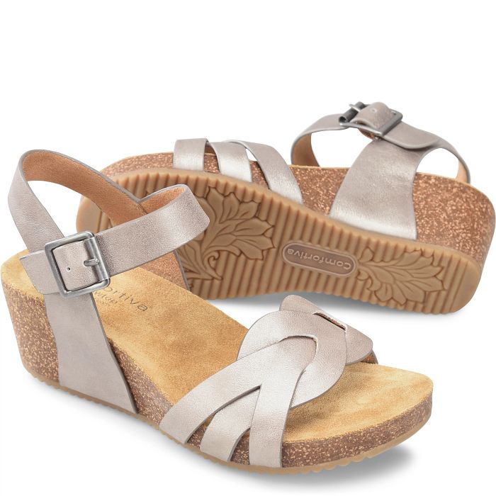comfortiva Erena Wedges Pewter (Grey)