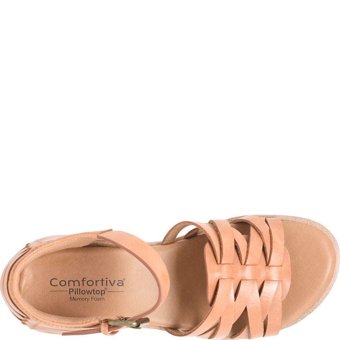 Comfortiva Marina Sandals Luggage (Tan)