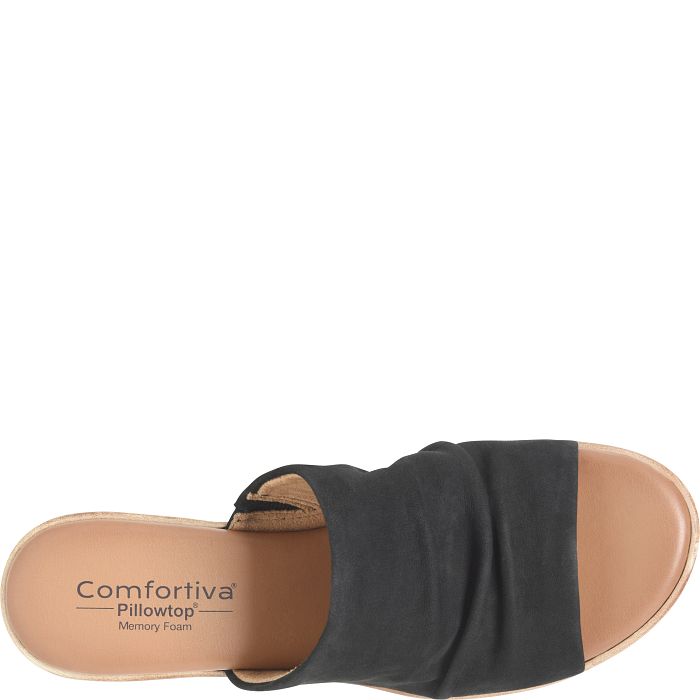 Comfortiva Norene Sandals Black Nubuck (Black)