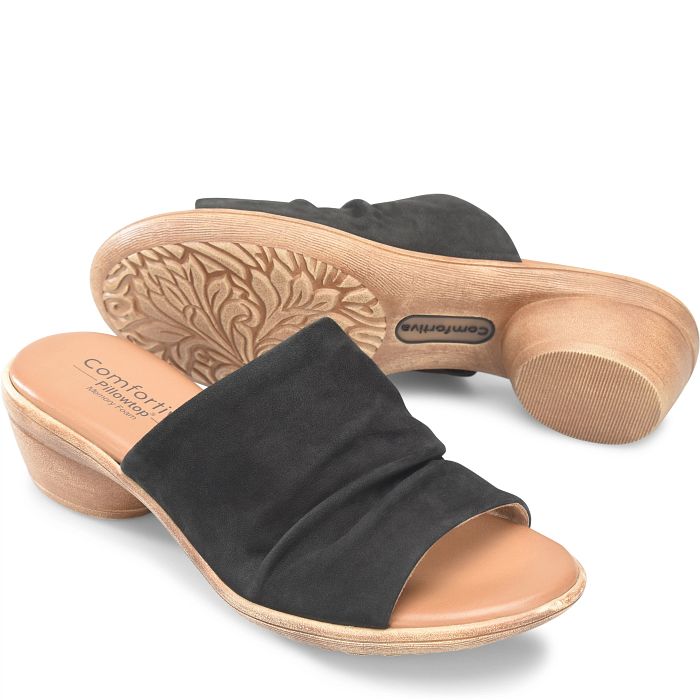 comfortiva Norene Sandals Black Nubuck (Black)