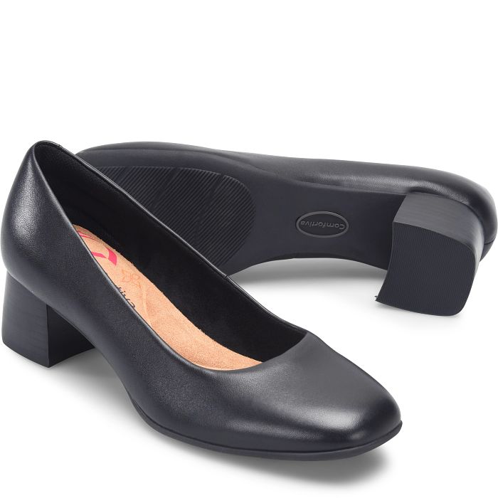 comfortiva Peach Heels Black