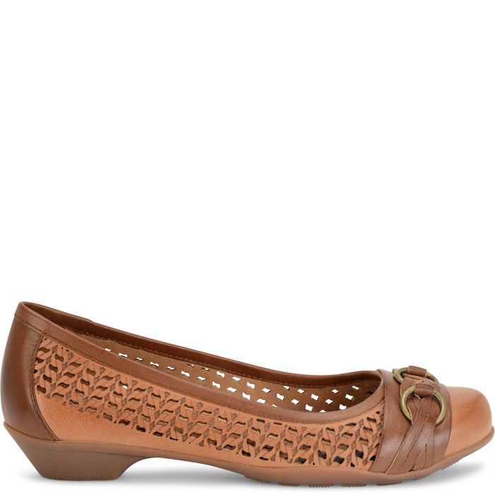 Comfortiva Posie Perforated Flats Sand (Tan)