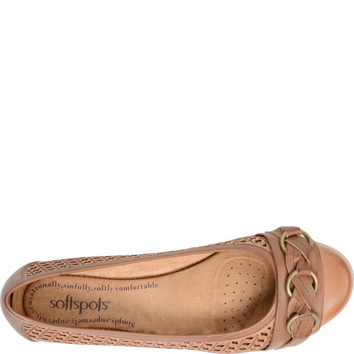 Comfortiva Posie Perforated Flats Sand (Tan)