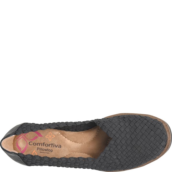 Comfortiva Riya Flats Black