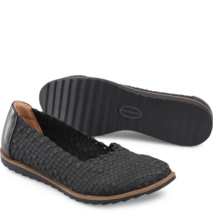 comfortiva Riya Flats Black