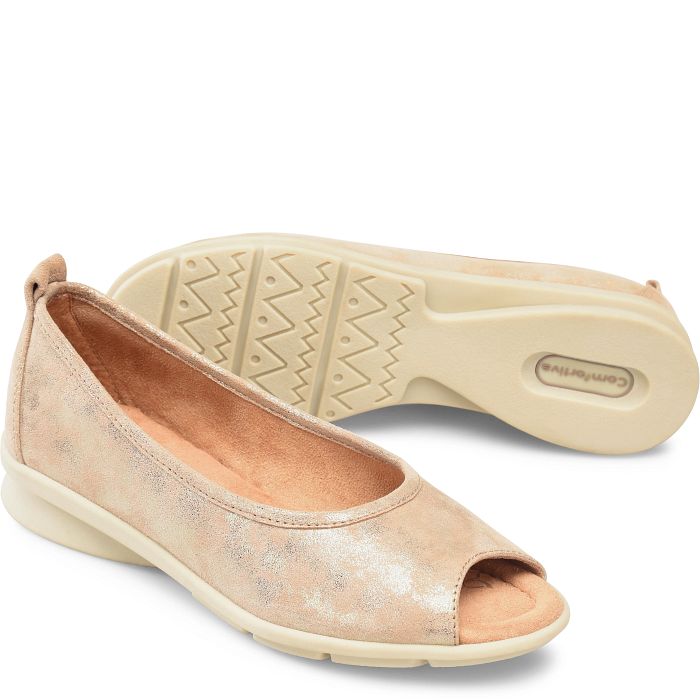 comfortiva Pratima Flats Anthracite Suede (Multicolor)