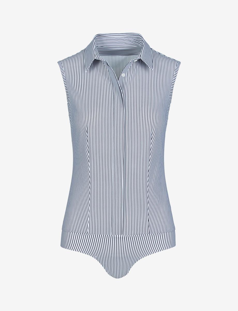 commando Classic Printed Sleeveless Button Down Bodysuit