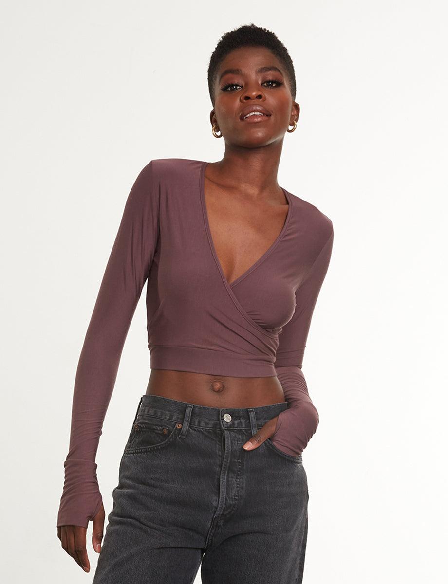 Commando Butter Wrap Top With Thumb Holes