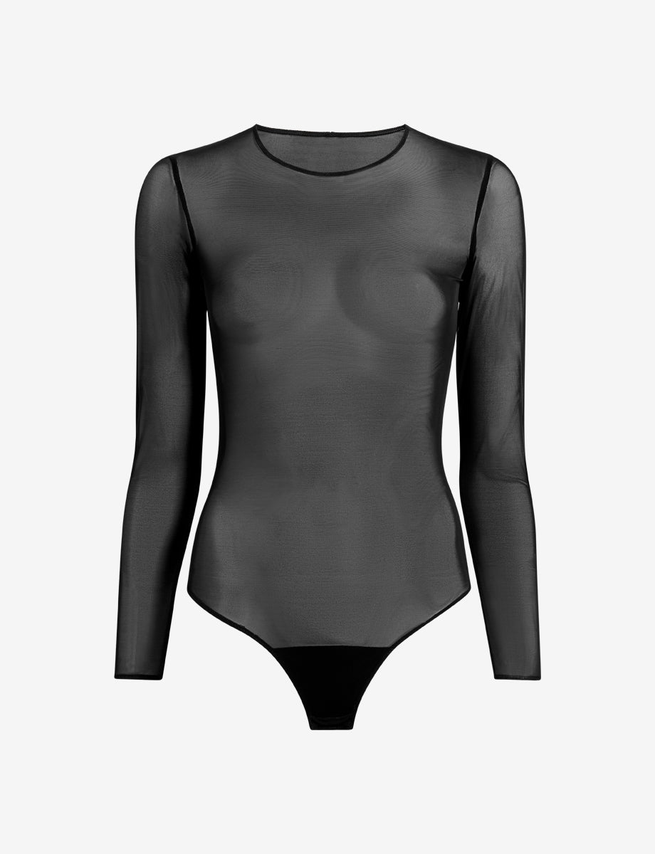commando Chic Mesh Long Sleeve Bodysuit